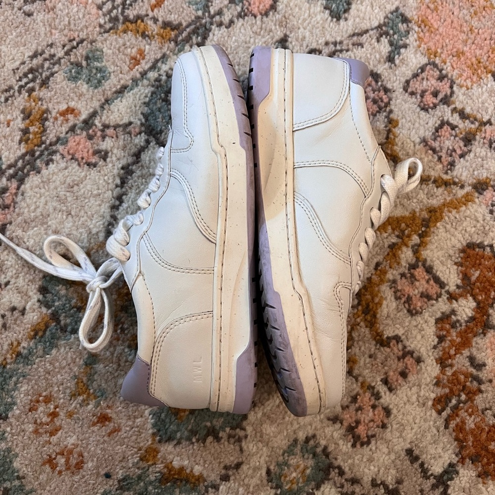 Madewell White and Purple Sneakers